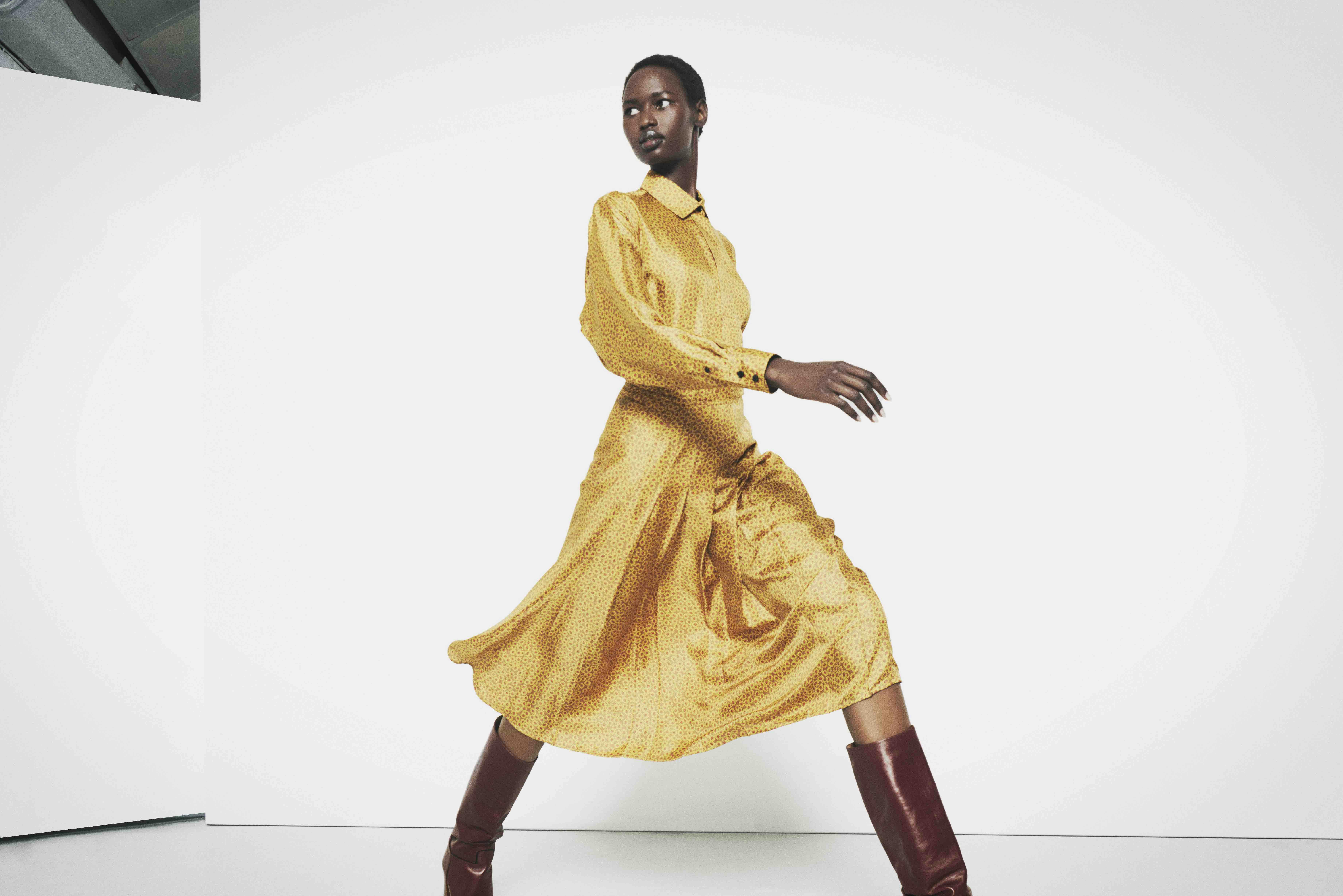 Victoria beckham yellow online dress